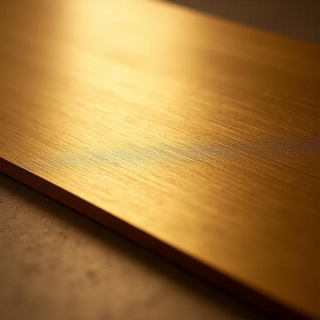 Hand-brushed solid brass panel