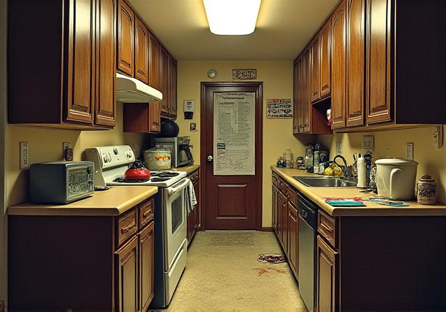 The original dated kitchen interior before renovation